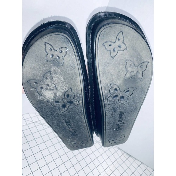 Alegria 9.5 EUR 40 Black Leather Clogs Mule Slip-On ALG-601 Nursing PG Lite EUC - Picture 9 of 11